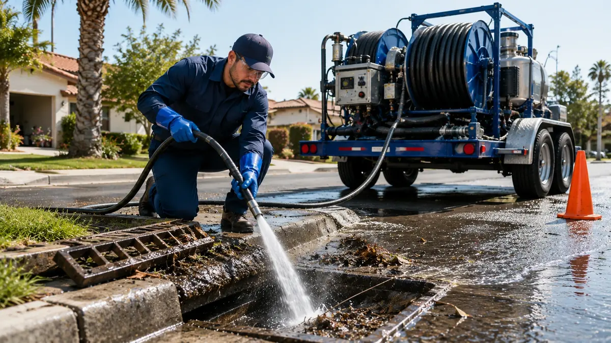 Storm Drain Hydro Jet Cleaning in El Granada